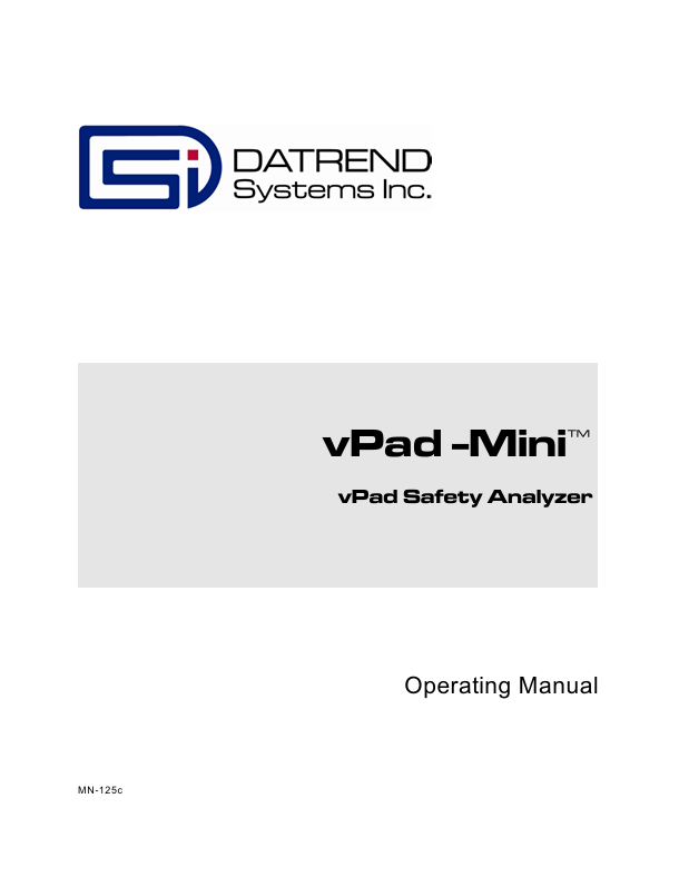 vPad-Mini - El-sikkerhedstester - Manual