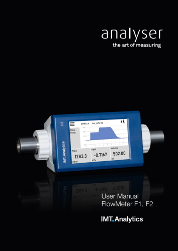 Flowmeter F2 Manual Frontpage